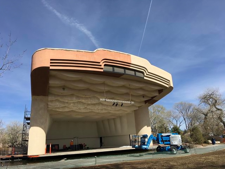 ABQ BioPark Zoo Bandshell — restored stage and canopy